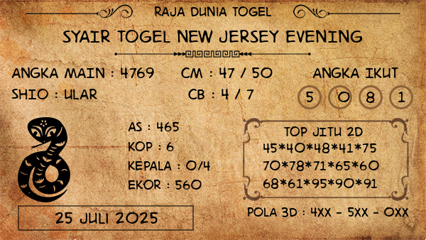 Prediksi New Jersey Evening
