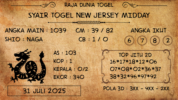 Prediksi New Jersey Midday